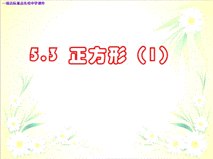 新浙教版數(shù)學八年級下5.3正方形ppt課件