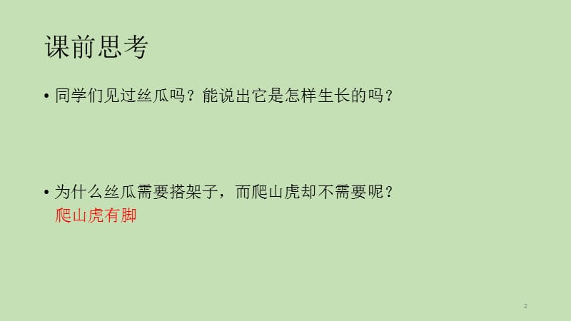 人教版四年级上册爬山虎的脚优质ppt课件_第2页