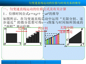 勻變速直線運(yùn)動(dòng)的位移與時(shí)間關(guān)系的推導(dǎo)ppt課件