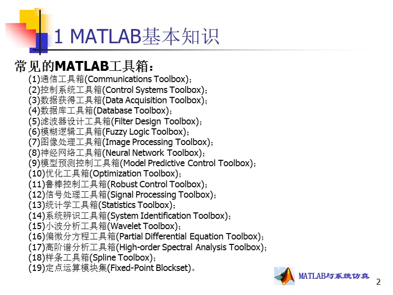 MATLAB基础常识ppt课件_第2页