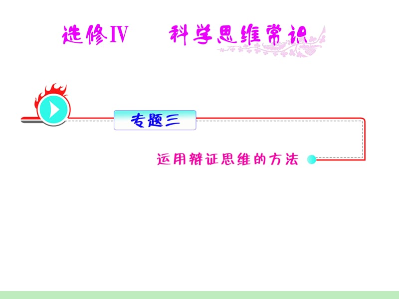 高中政治复习课件：选修4_专题3_运用辩证思维的方法_第1页