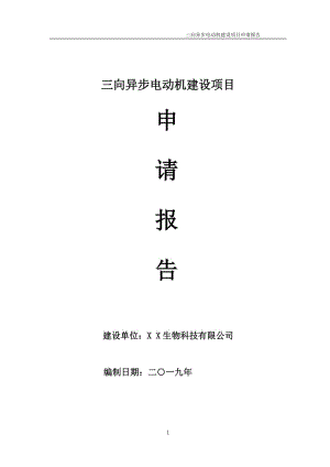 三向異步電動機項目申請報告（可編輯案例）