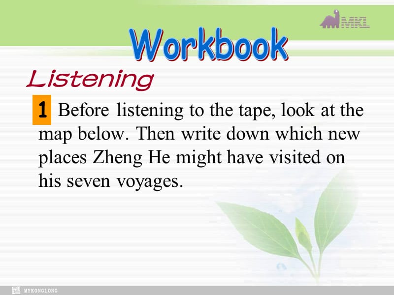 选修九 2.2《Unit 2　Key to exercises of the workbook》PPT课件（新课标人教版－选修9）_第2页