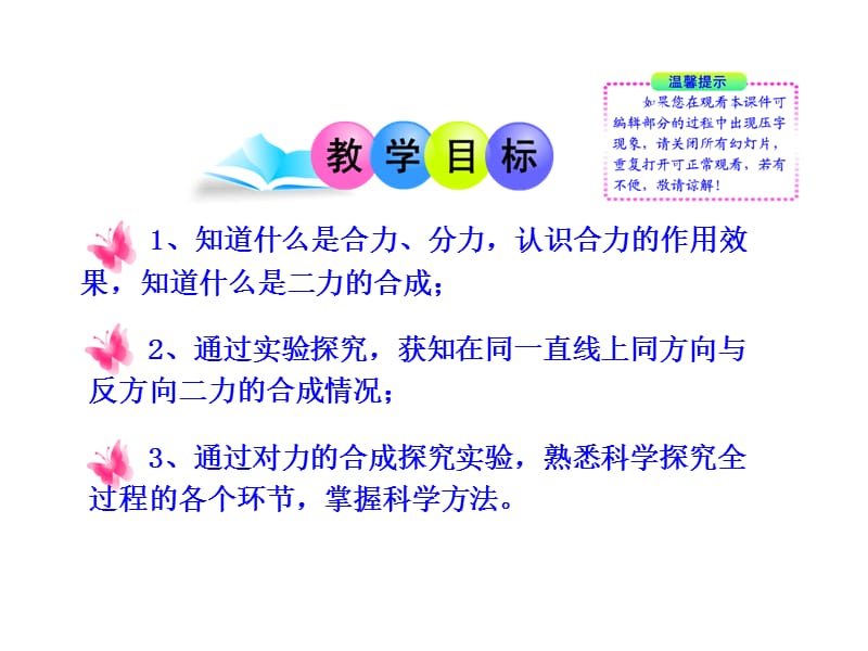 2013年初中物理新课标多媒体教学课件：62力的合成（沪科版八下）（29张ppt）_第2页