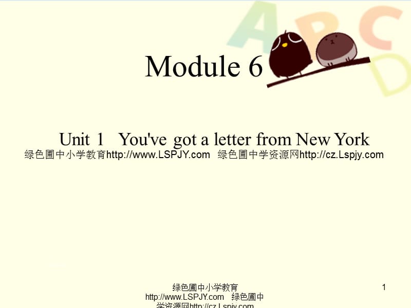 M6U1 You’ve got a letter from New York_第1页