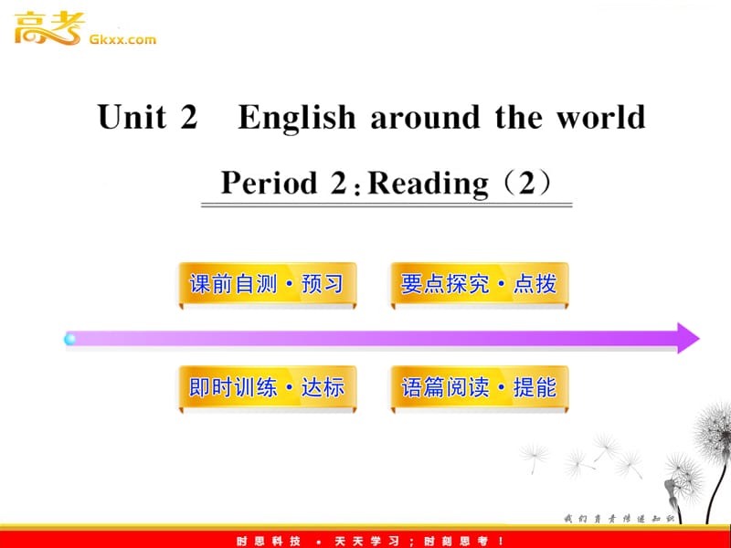 高中英语课时讲练通配套课件：Unit2《English around the world》Period 2（新人教版必修1）_第1页