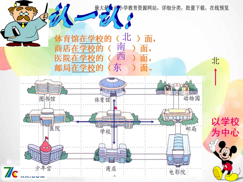 北师大版数学二下《辨认方向》ppt课件4_第3页