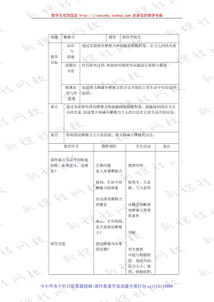 科學(xué)探究 摩擦力教案 2