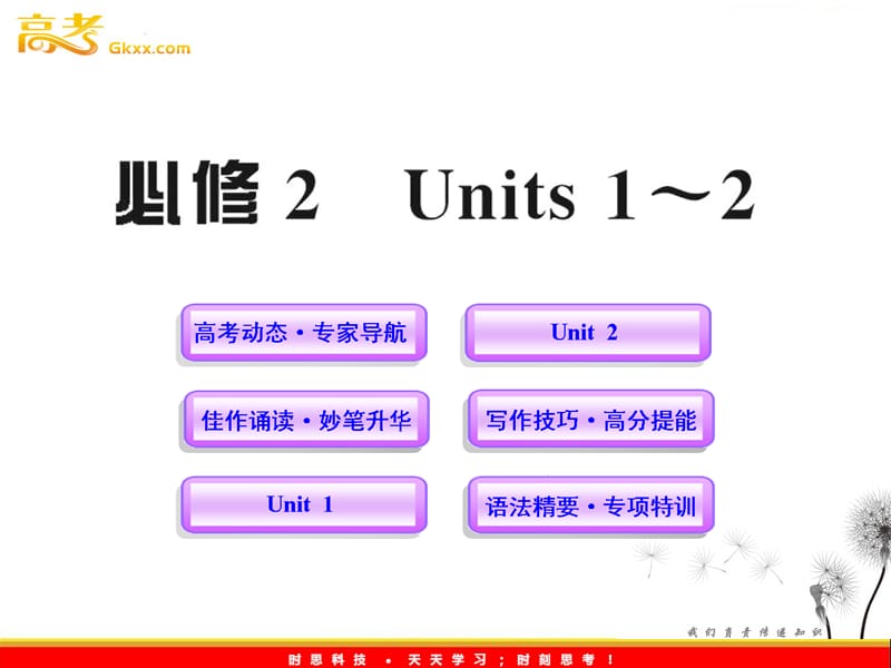 2012高一英语单元复习配套课件：Units 1-2（新人教版必修2）_第1页