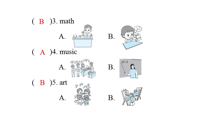 六年级上册英语习题课件-Unit 2 Lesson 8 Li Ming Meets Jenny's Class 冀教版(共18张PPT)_第3页