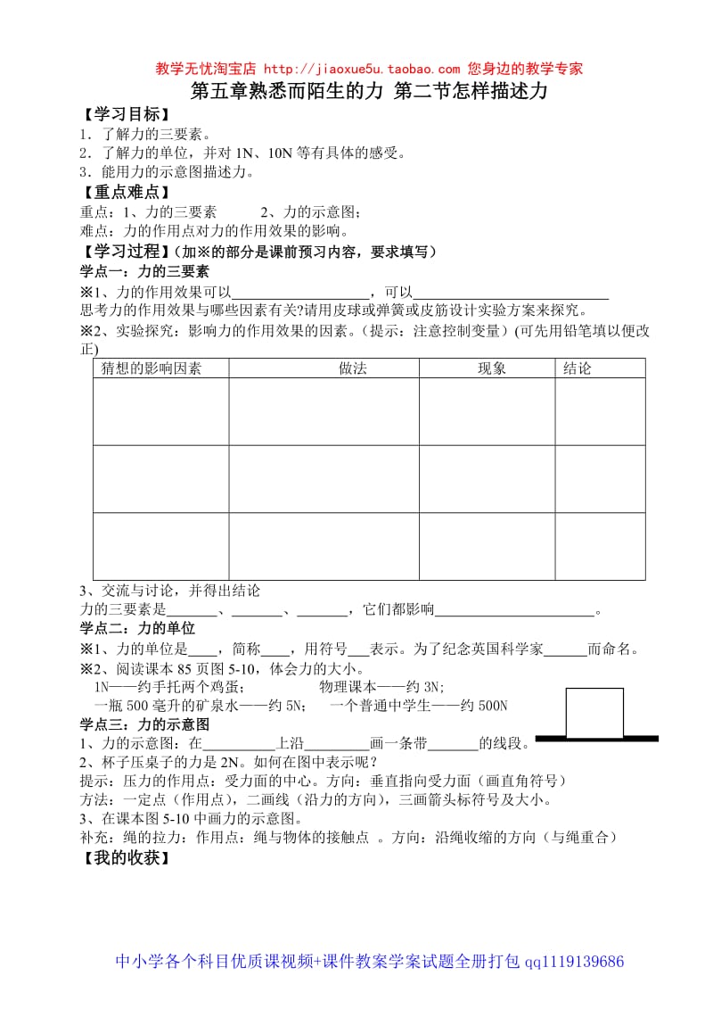 第五章 熟悉而陌生的力 第二节怎样描述力_第1页