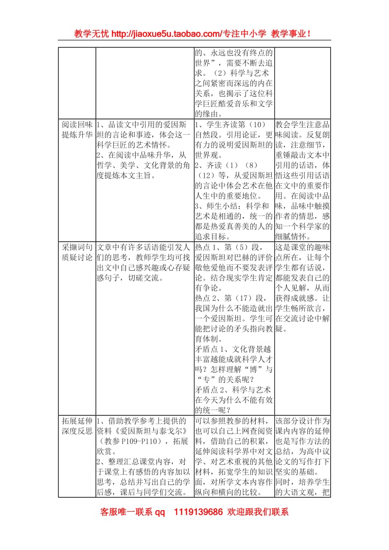 《爱因斯坦与艺术世界》教案2（沪教版第三册）_第3页