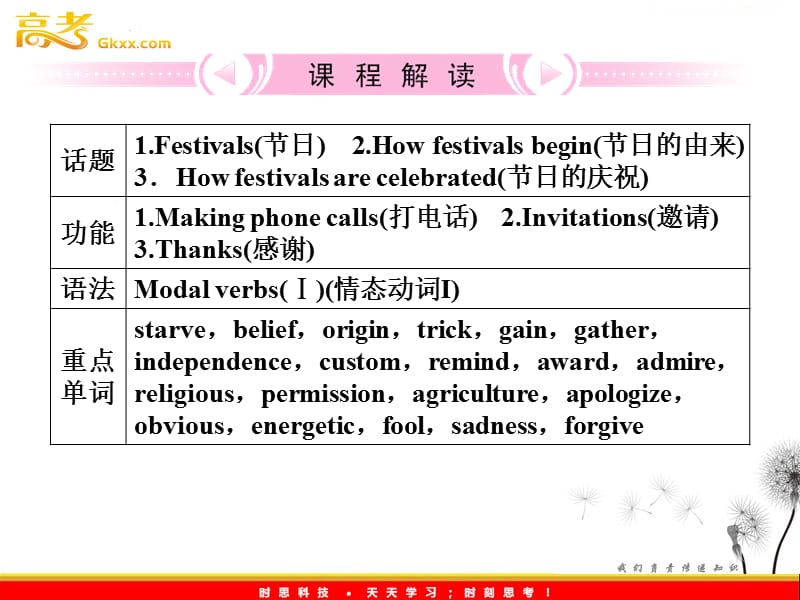 2012高考英语人教版必修3Unit1《Festivals around the world》知识与要点_第2页