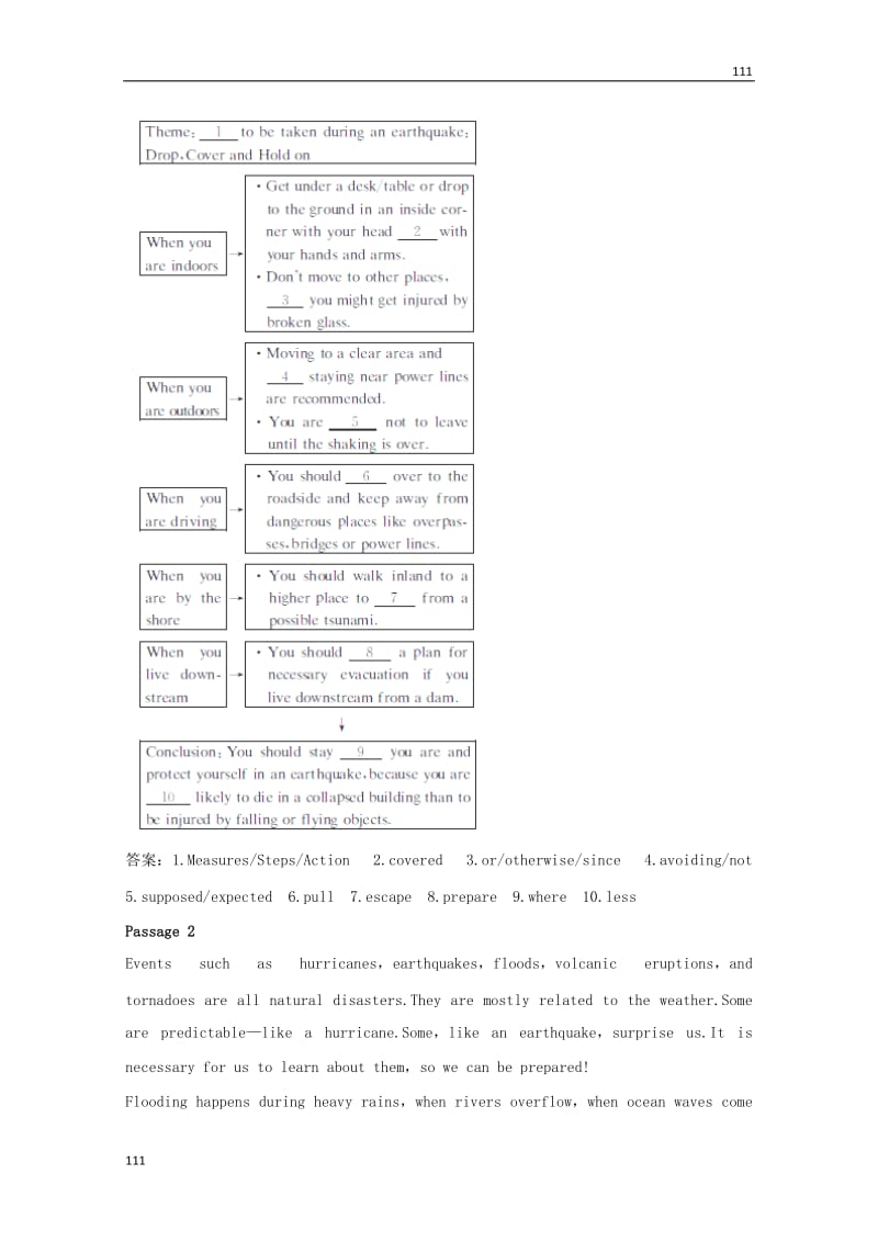 2014届高考英语一轮复习 Unit4《Earthquakes》任务型阅读全方位训练1 新人教版必修1_第3页