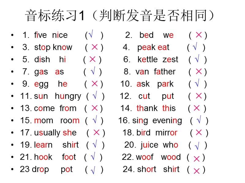 小学英语音标练习题课件_第1页