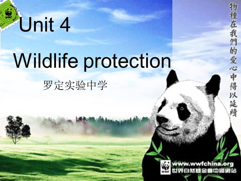 Unit 4《Wildlife protection》公开课课件：课件二十四（26张PPT）（人教版必修2）_第1页