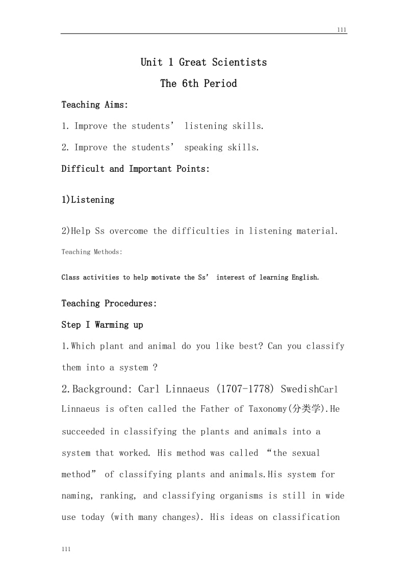 Unit 1《Great scientists》教案6-Period 6（人教版必修5）_第1页