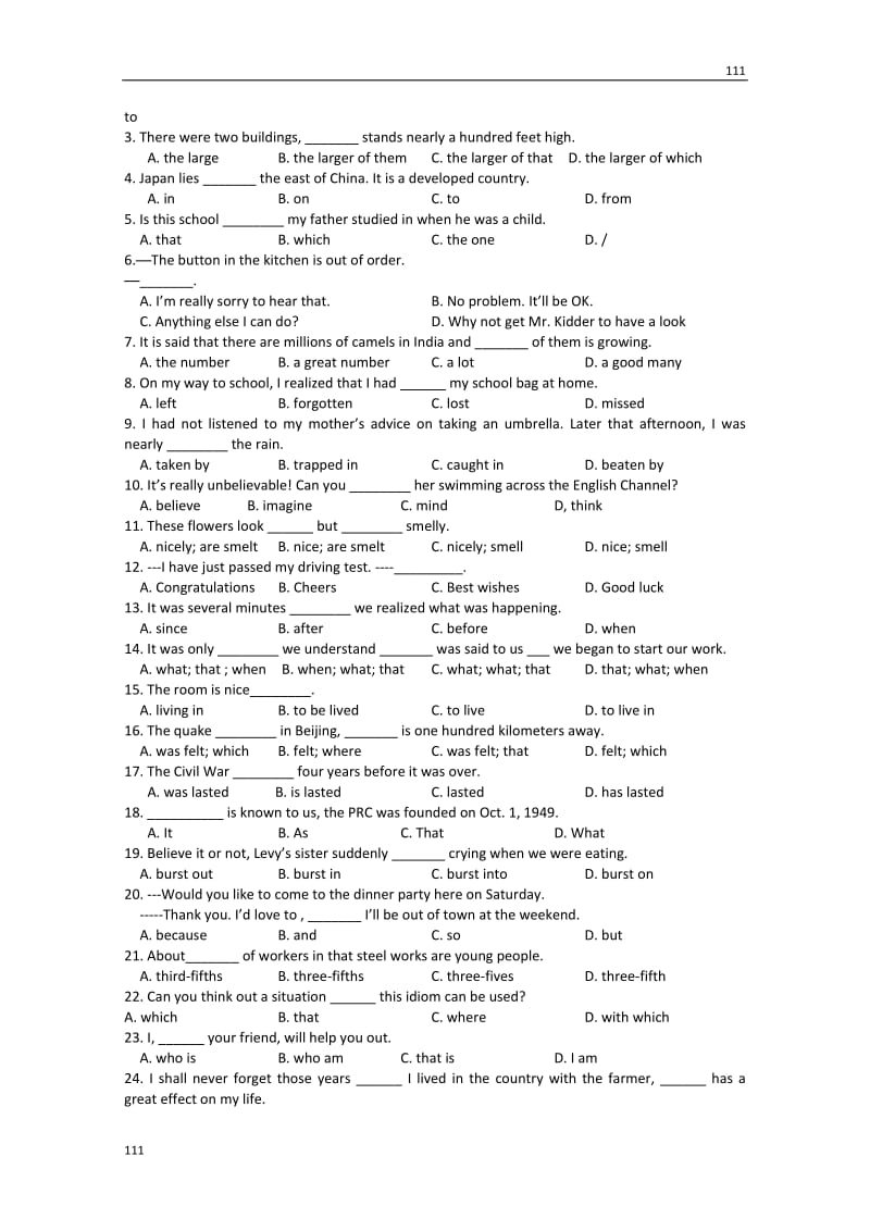 浙江省义乌三中高一英语人教版必修一《Unit 4 Earthquakes》复习资料_第2页