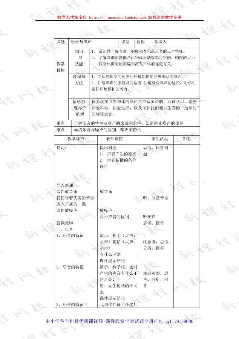 乐音与噪声教案 2_第1页