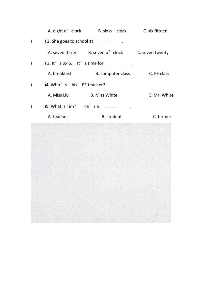 PEP英语四年级下册Unit 2同步习题（1）_第3页