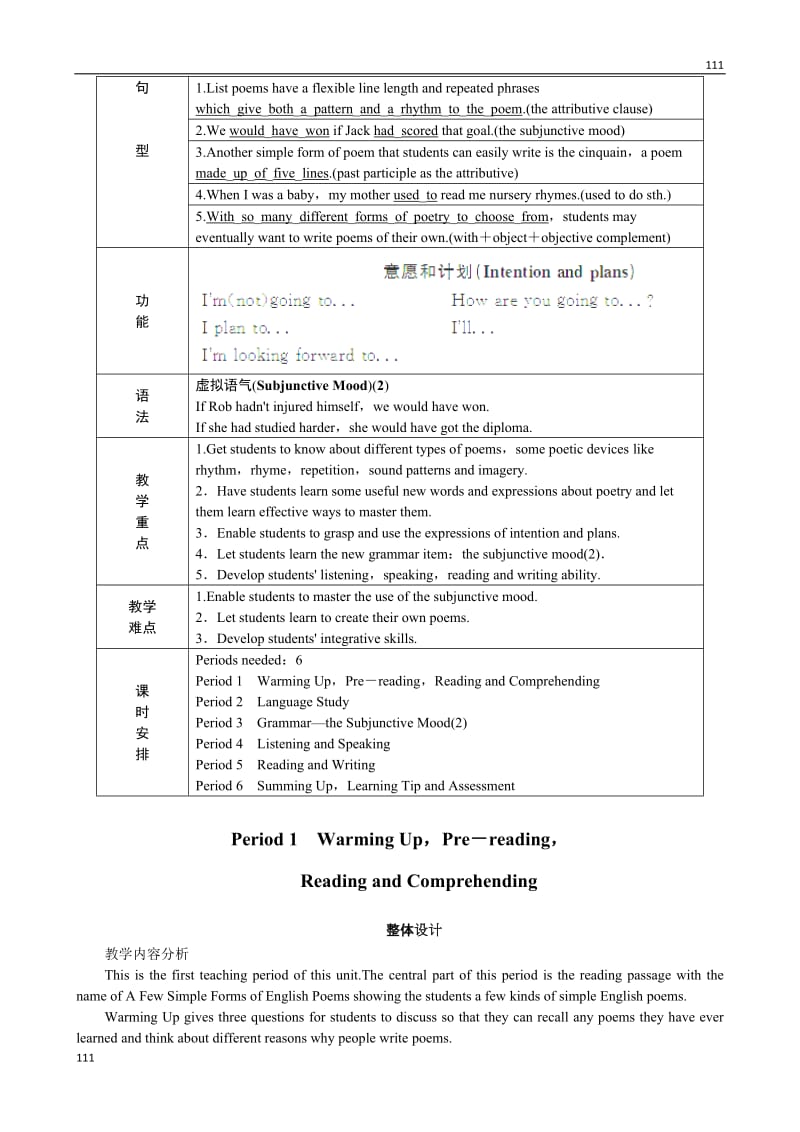 高中英语优秀教案：Unit2《Poems》Period 1（新人教版选修6）_第2页