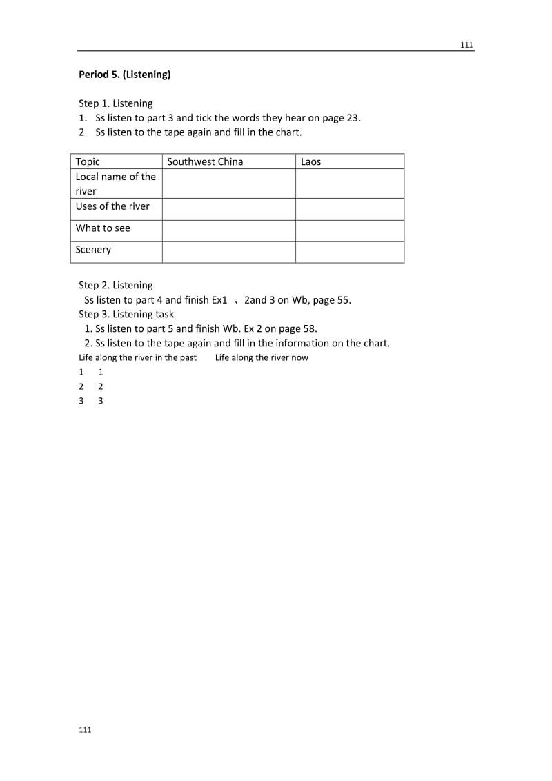 浙江省义乌三中高一英语《unit 3 Travel journal》Period 5.（人教版必修1）教案_第1页