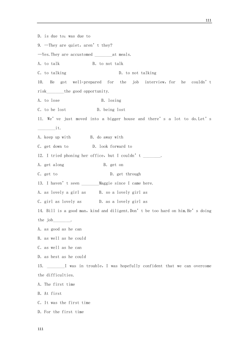 内蒙古高中英语单元测试Unit4《Global warming》新人教版选修6_第2页