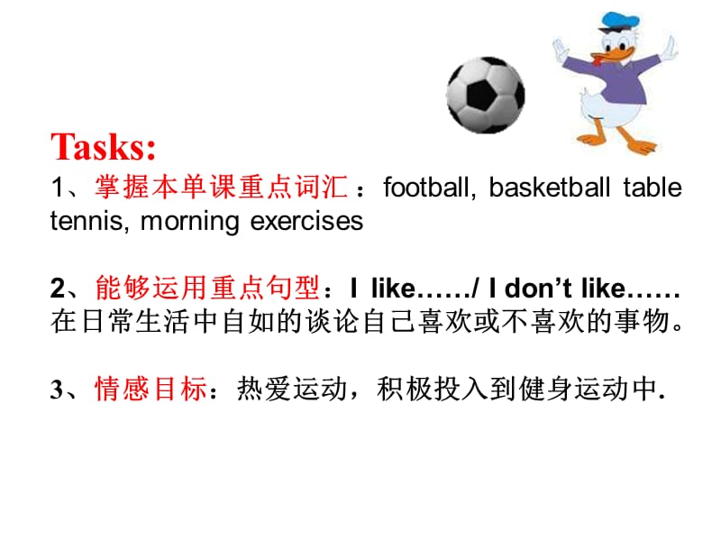 英语三年级下外研版(三起)《Module3Unit 1 I like football》课件_第2页