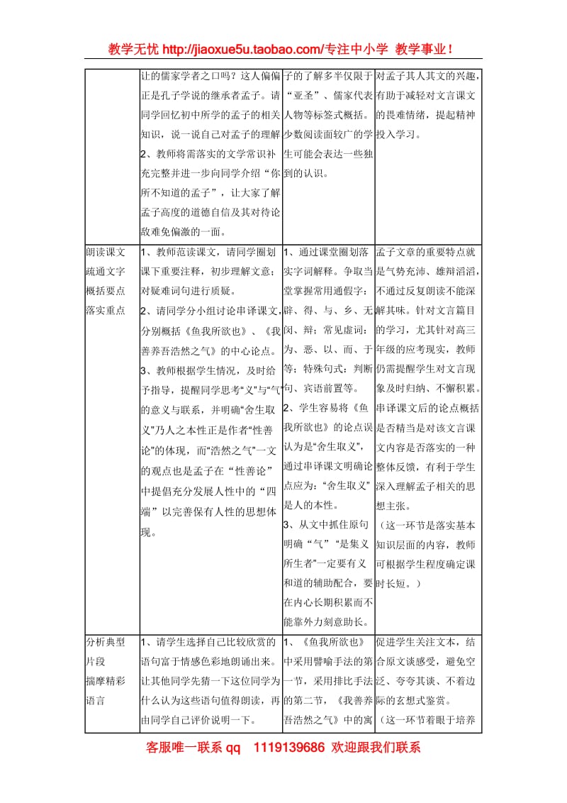 《孟子二章》教案（沪教版第六册）_第2页