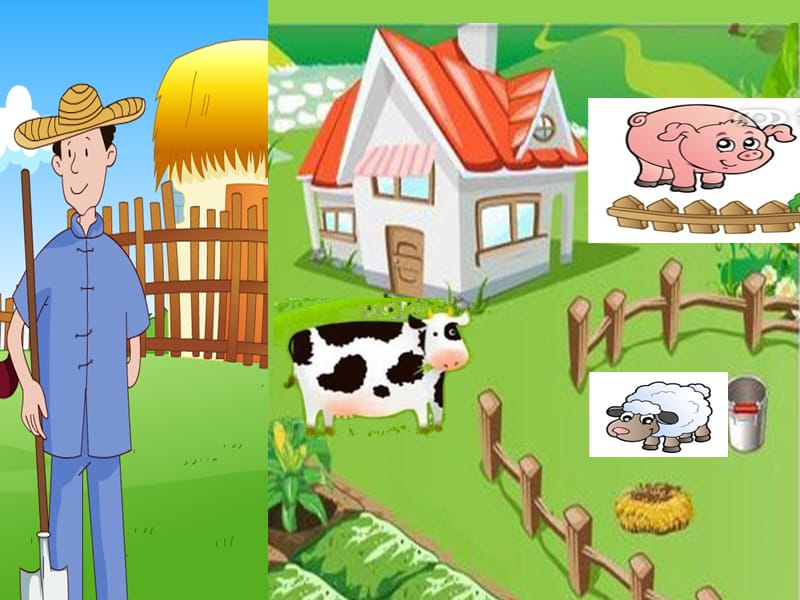 三年级下册英语课件-Unit 1 Lesson1 On the Farm∣ 冀教版 (共23张PPT)_第1页