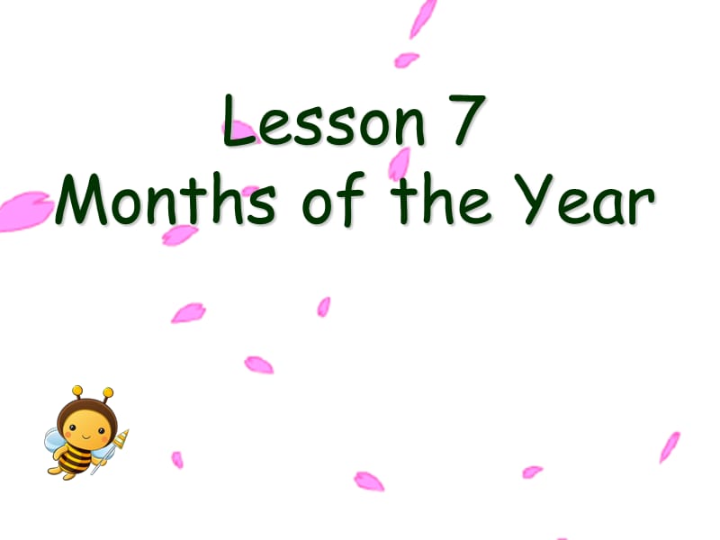 四年级下册英语课件－Lesson 7 Months of the Year 冀教版 (共19张PPT)_第1页