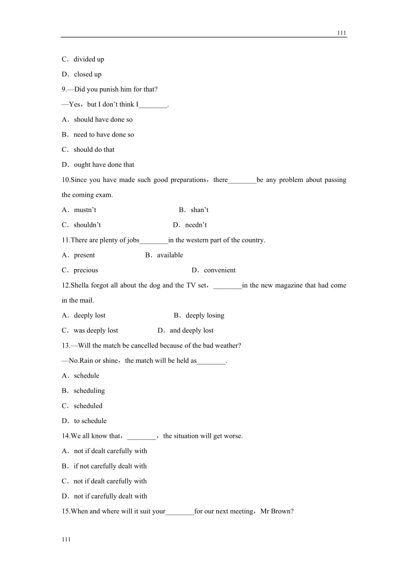 云南省新人教版英语2012届高三单元测试：22 必修5 Unit 2《The United Kingdom》_第2页