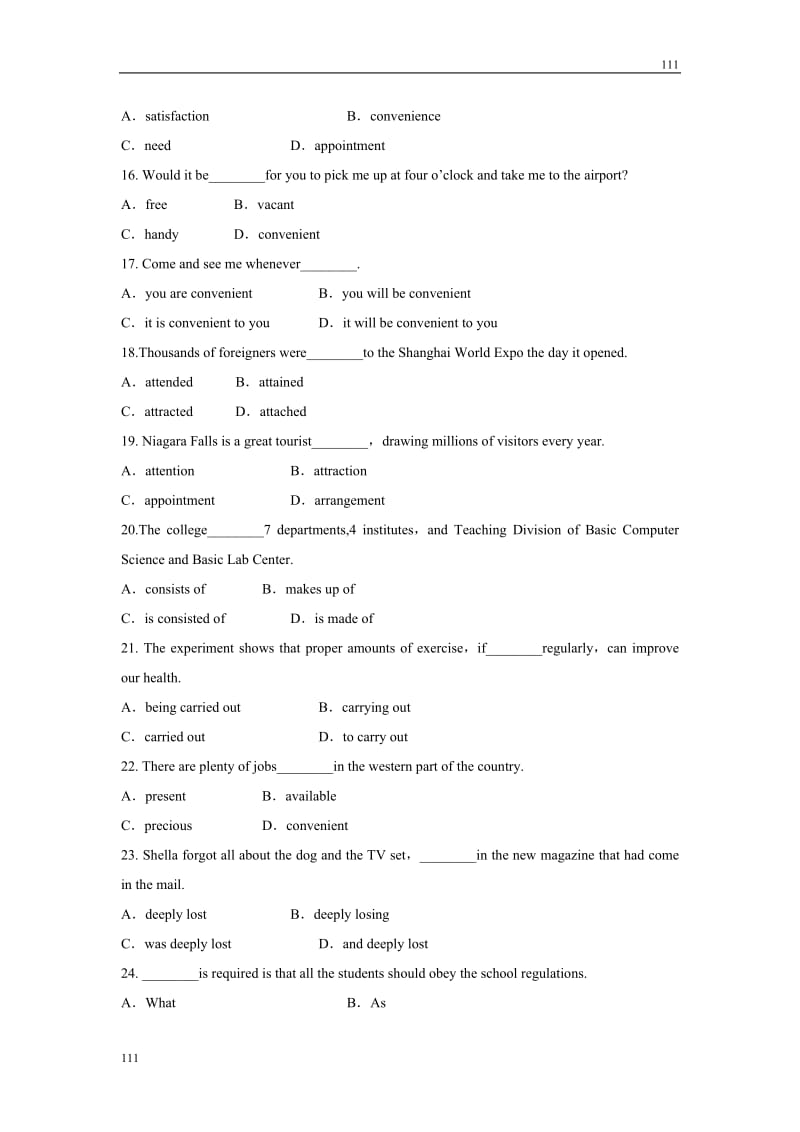 云南省新人教版英语2012届高三单元测试：22 必修5 Unit 2《The United Kingdom》_第3页