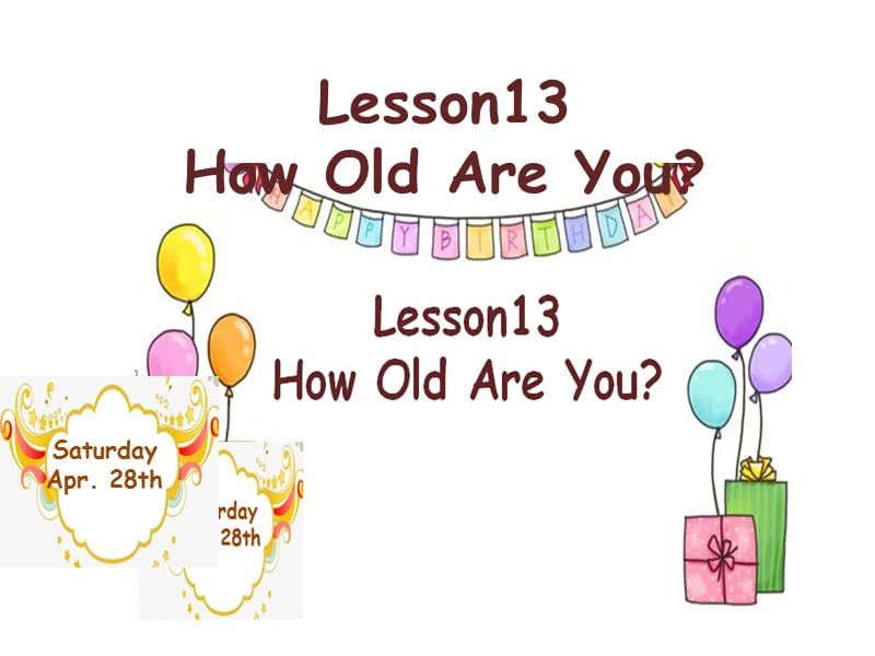 四年级下册英语课件-Unit 3 All about Me Lesson 13 How Old Are You ｜冀教版 （三起） (共23张PPT)_第1页