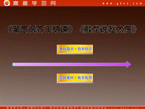 2013高考語(yǔ)文一輪全程復(fù)習(xí)方略配套課件：《鄒忌諷齊王納諫》《觸龍說(shuō)趙太后》人教大綱版第一冊(cè)
