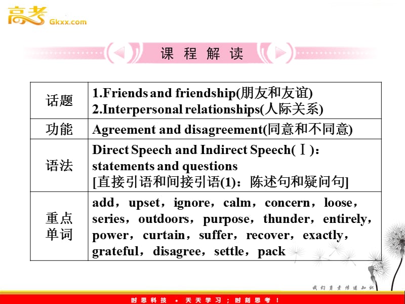 2012高考英语人教版必修1Unit1《Friendship》知识与要点_第3页