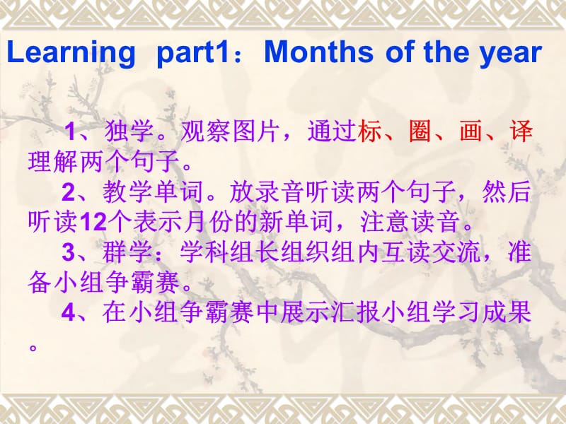 四年级下册英语课件－Lesson 7 Months of the Year 冀教版 (共26张PPT)_第3页