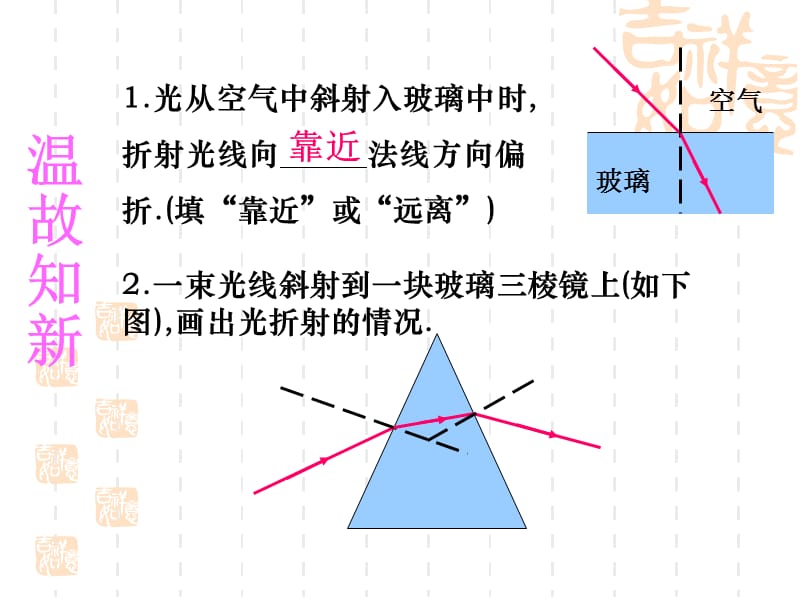 沪科版八年级物理上册　4.3 光的折射　PPT课件3_第1页