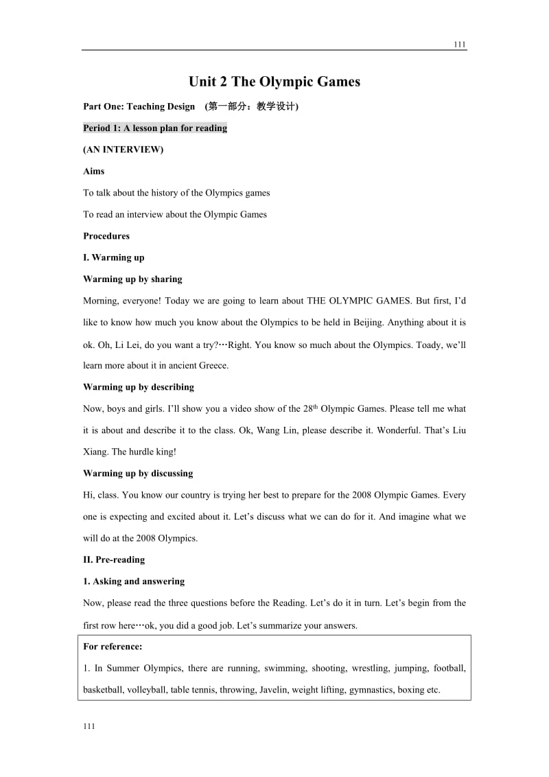 unit 2《Englishi around the World》教案2（人教版必修1）_第1页