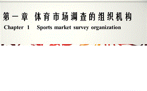 體育市場調查的組織機構ppt課件