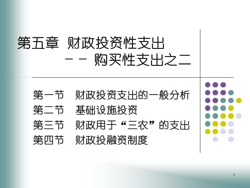 财政投资性支出ppt课件_第1页