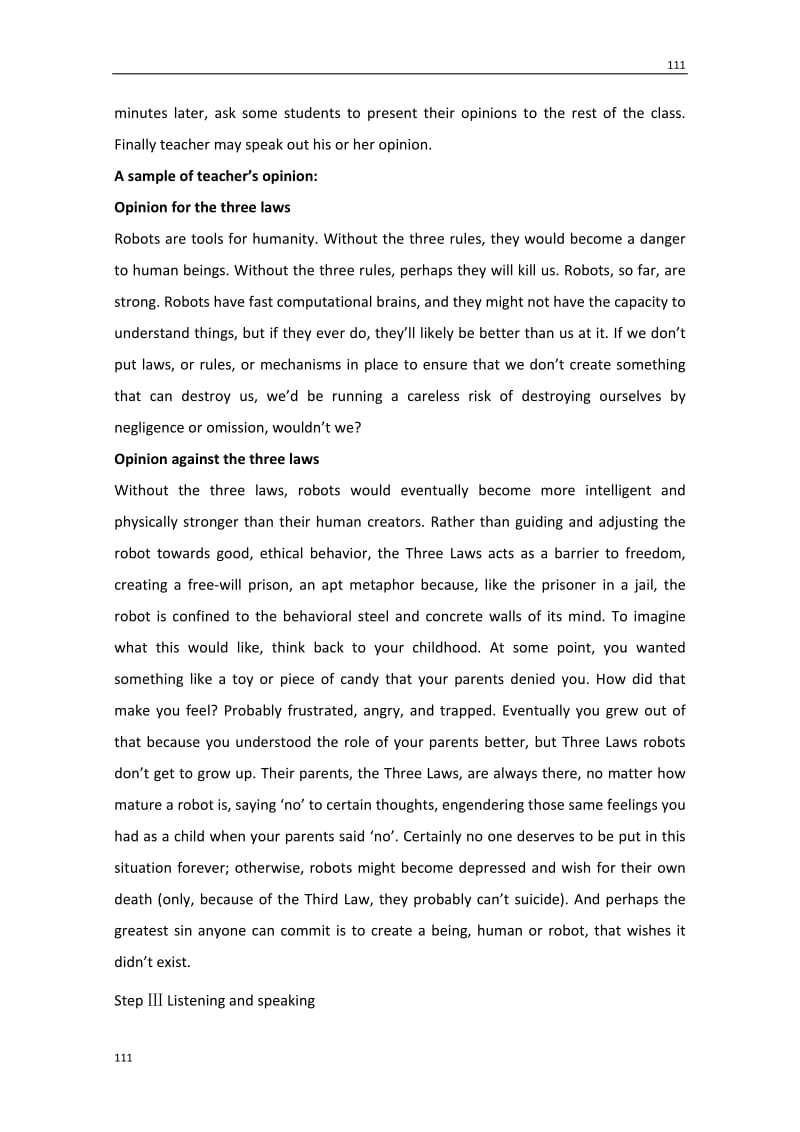 高二英语（选修七）《Unit 2 Robots》教案 语言技巧 人教版_第3页