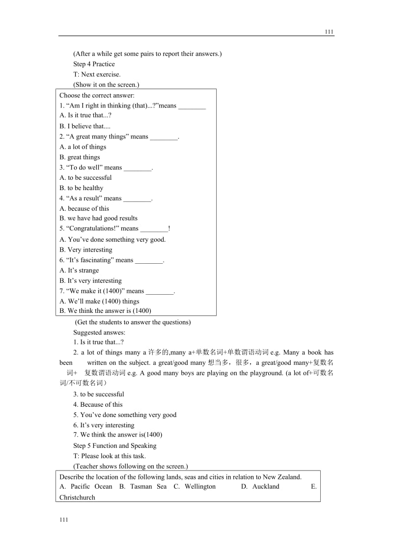 英语外研版必修1 Module 4《A Social Survey—My Neighbourhood》教案6th period_第3页