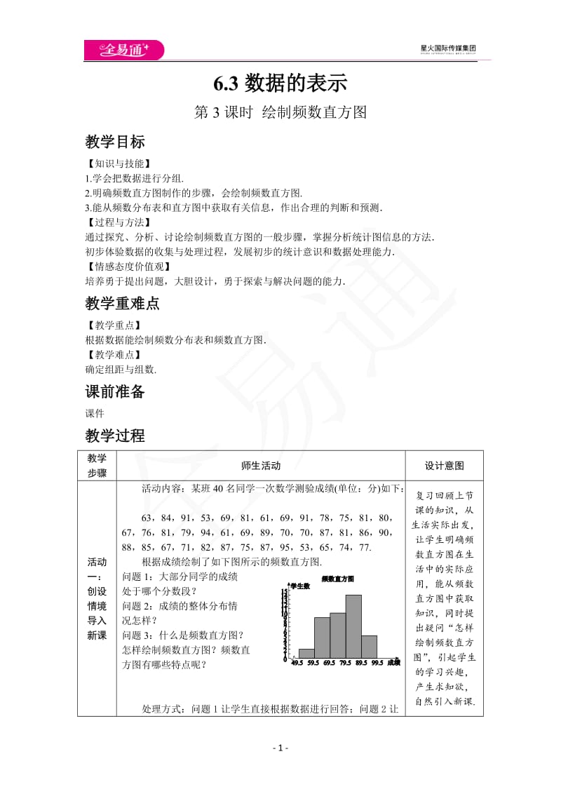 6.3 第3课时 绘制频数直方图_第1页