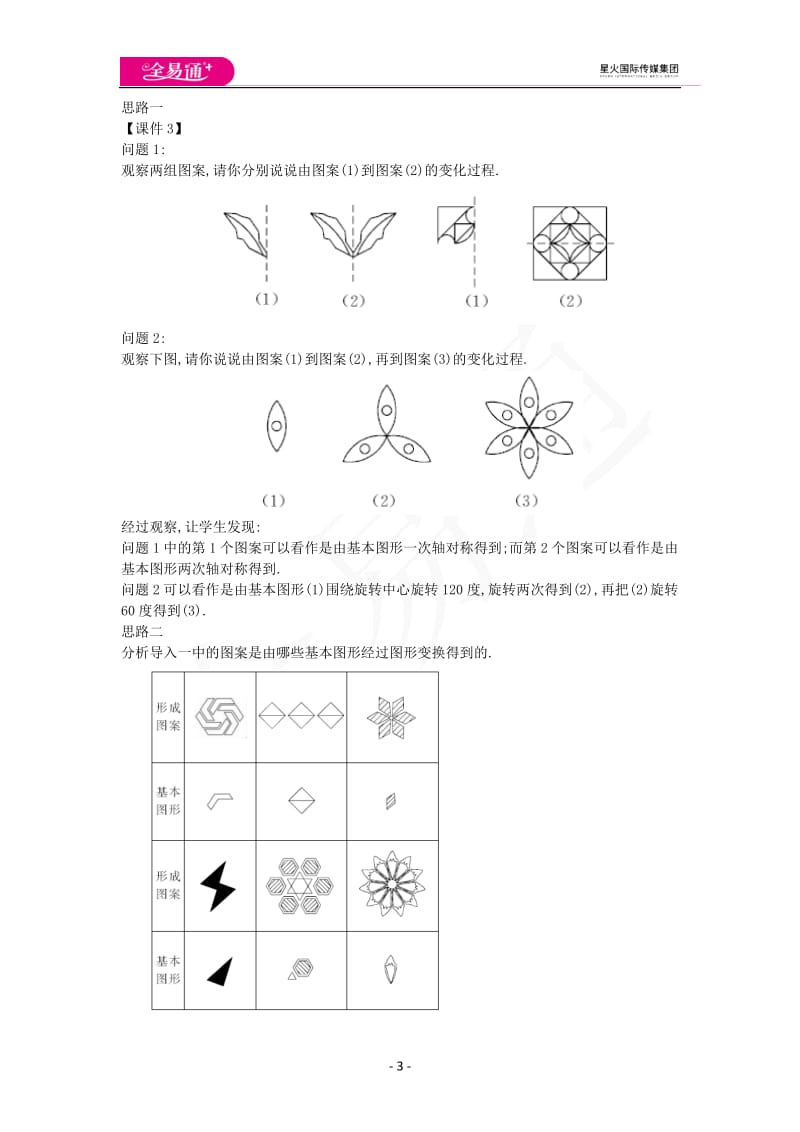 16.5利用图形的平移、旋转和轴对称设计图案_第3页