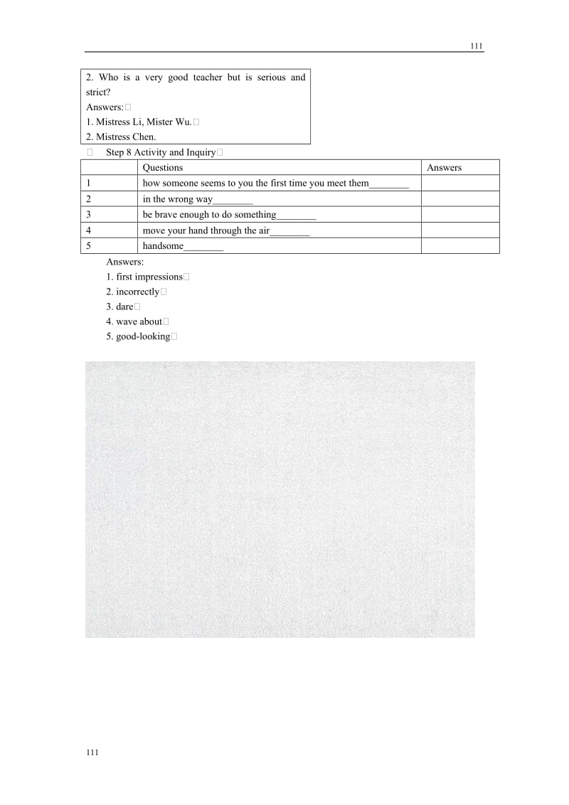 英语外研版必修1 Module2《My New Teachers》教案2nd period_第3页