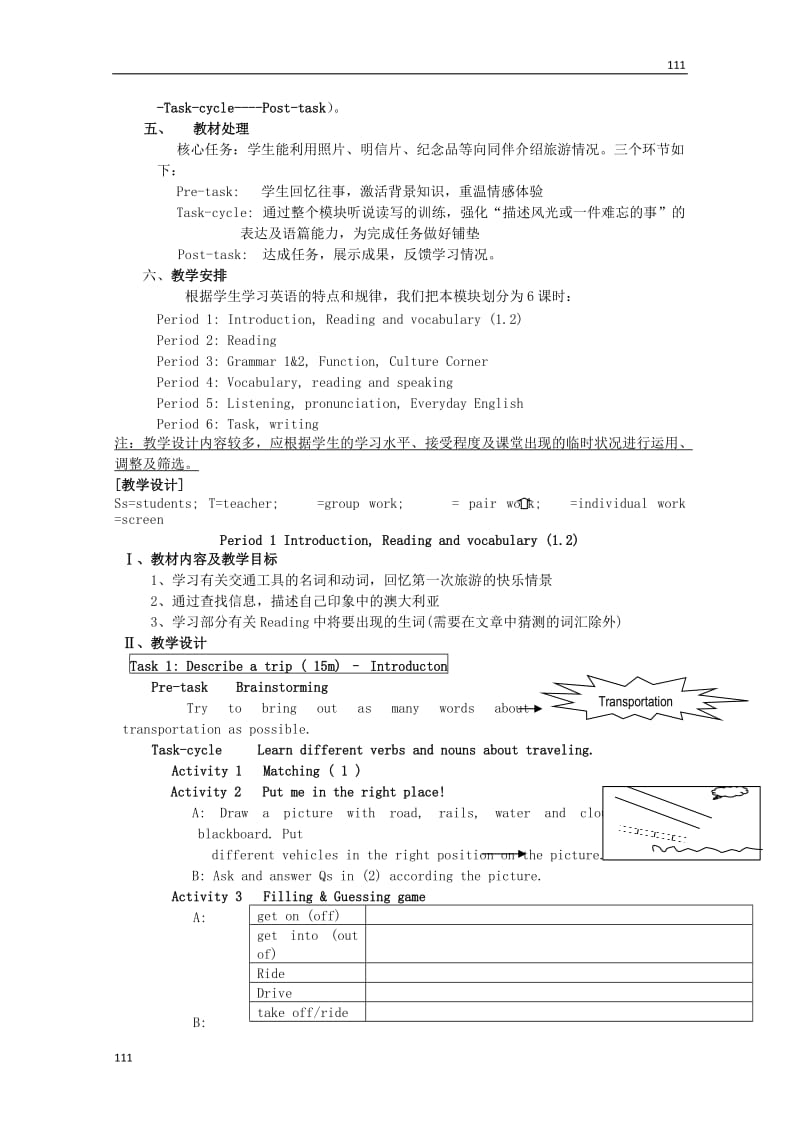 高中英语 Module3《My First Ride on a Train》Listening,Spenking and Writin教案11 外研版必修1_第2页