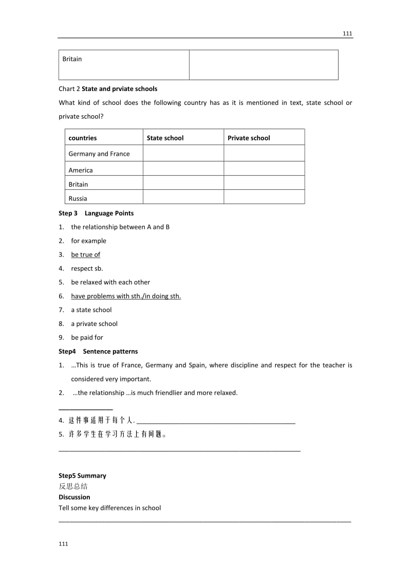 高一英语学案《Module 2 My New Teachers》corner（外研必修1）_第2页