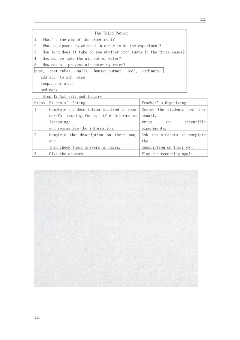 高一英语备课《Module 5 A Lesson in a Lab》3rd period教案 外研版必修1_第3页