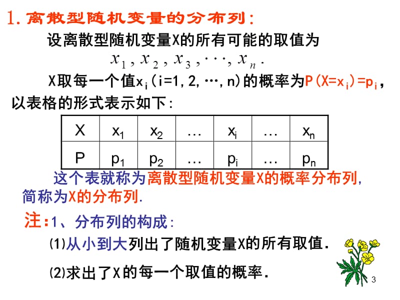 离散型随机变量的分布列2课时ppt课件_第3页